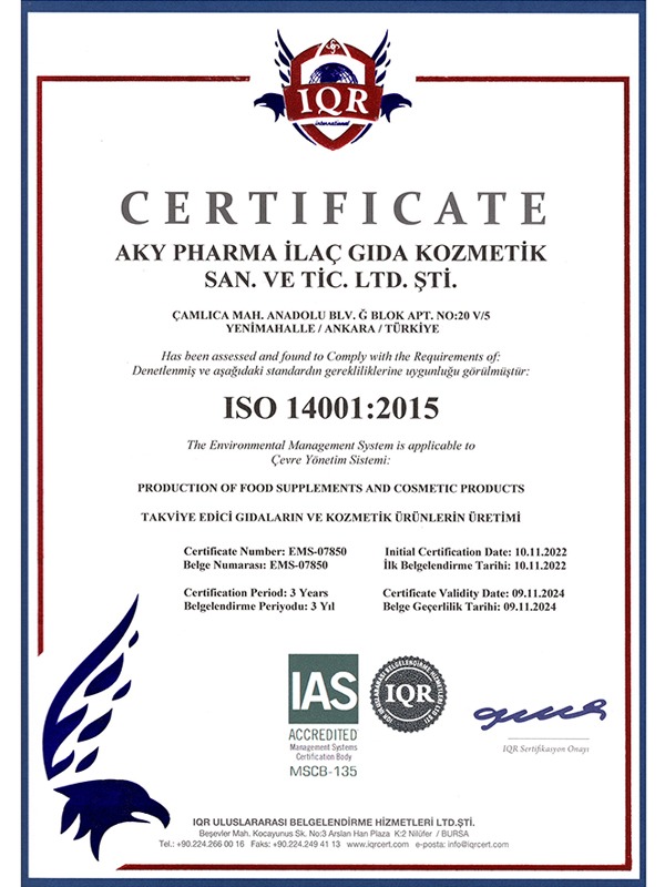 Certifications of Our Manufacturing Facility